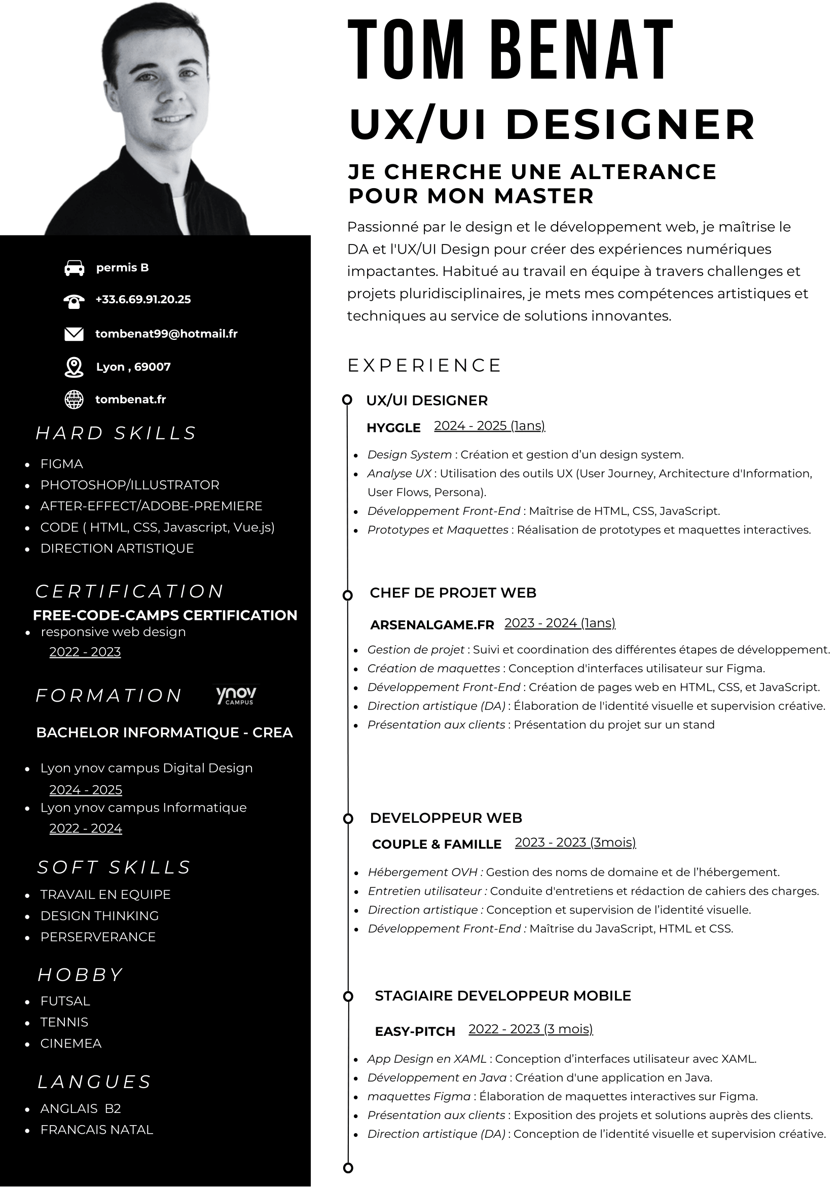 Résumé de Tom Benat